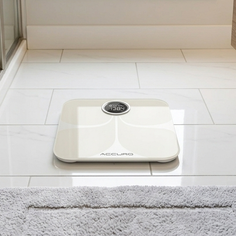 FL301 scale on a bathroom floor